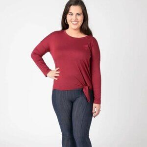 NWT Agnes & Dora Afternoon Tee Long Sleeve in Dark Red